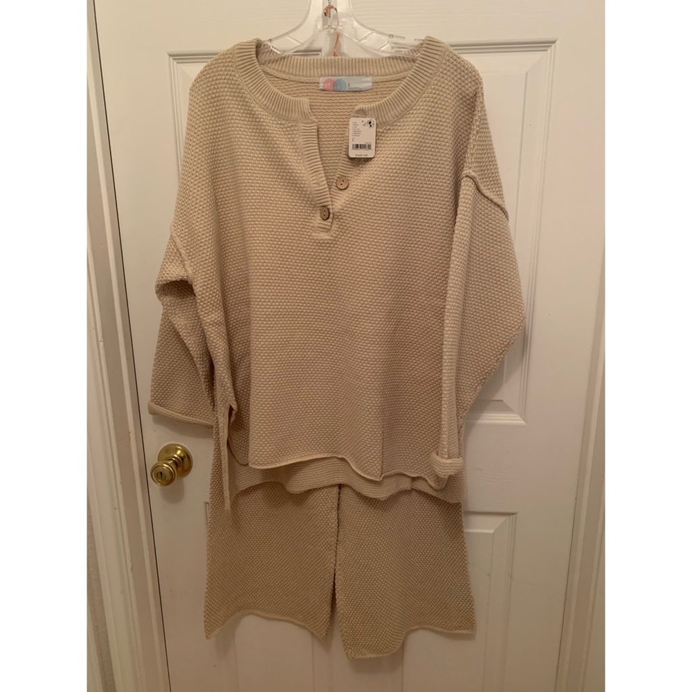 Free People Hailee Sweater Set Au Lait Small - Picture 4 of 6